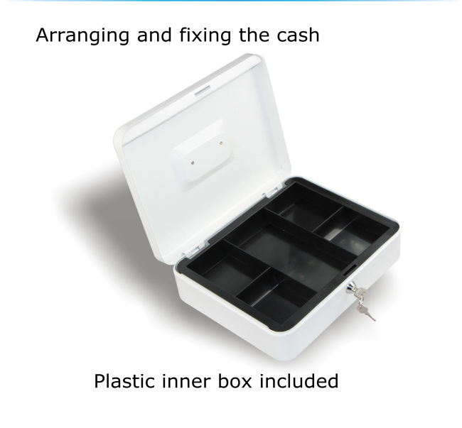 cash box with key lock safe box