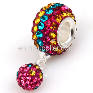 2013 New Arrival european Swarovski Crystal Dangle Charm Beads Wholesale