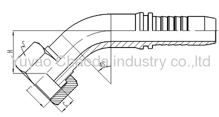 45°METRIC FEMALE FLAT SEATHOSE FITTING