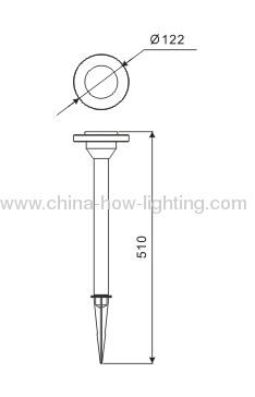 Round LED Garden Lamp IP44 Plug-in with 3528SMD