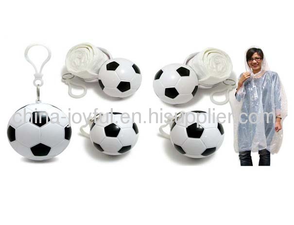 Football Disposable Raincoat with Keyring