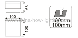 1.5W LED In-ground Lamp IP67 Square Shape with 5mm Straw LED