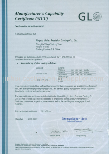 OEM railway products by investment casting process