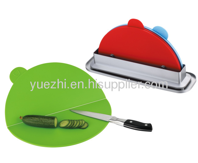 3pcs folding cutting board with water pan 