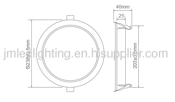 high quanlity led panel down light 15w 1000lm aluminum