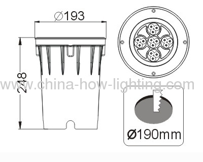 3.5W-25.8W LED In-ground Lamp IP67 with Epistar or Cree XP Chip