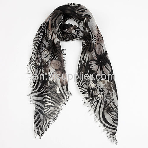 100% Cashmere Wool Textile Printing Large Square Scarves 