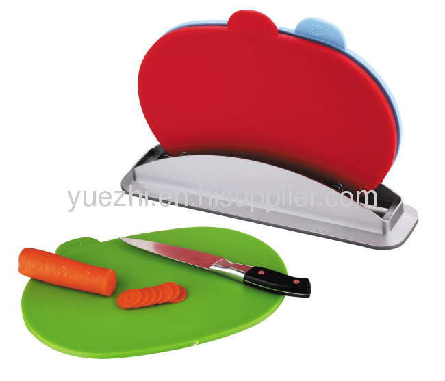 oval shape 3pcs index chopping board 