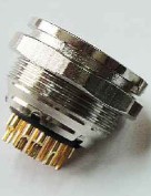 M16 male connector with cable clamp