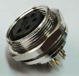 M16 male connector with cable clamp
