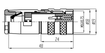 M16 wire connector IP67