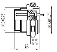 M16 wire connector IP67