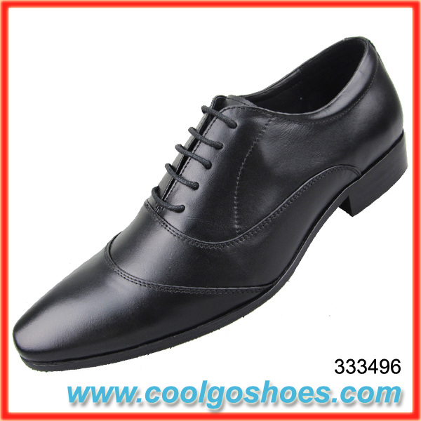 China factory handsome black dress shoes for office men