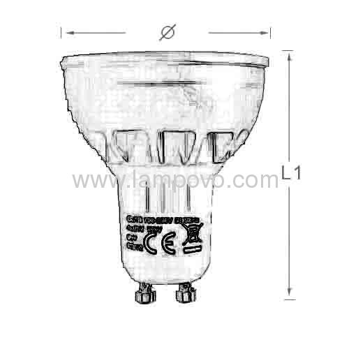 Led spotlight lamp 3*1W 4W