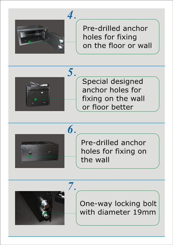 top selling strong box for hotel with two codes