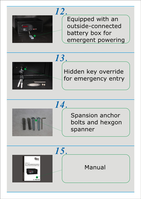 top selling strong box for hotel with two codes