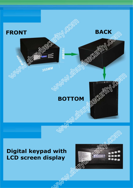 digital LCD drawer hidden safe box