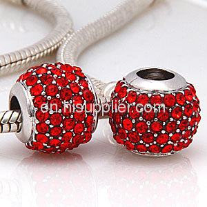 Wholeslae Red european Crystal Beads For Bracelet Making China