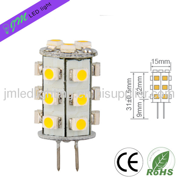 21smd led light g4 cylinder 1.3w 110lm