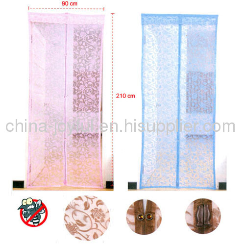 Flower Pattern Magnetic Door Mesh in 4 Section