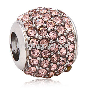 Wholeslae 2013 New Arrival Pave Crystal european Charm Beads