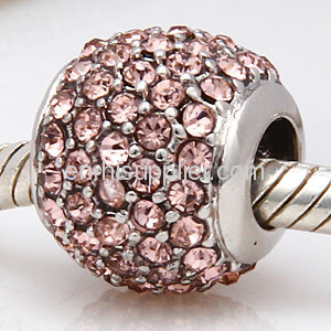 Wholeslae 2013 New Arrival Pave Crystal european Charm Beads