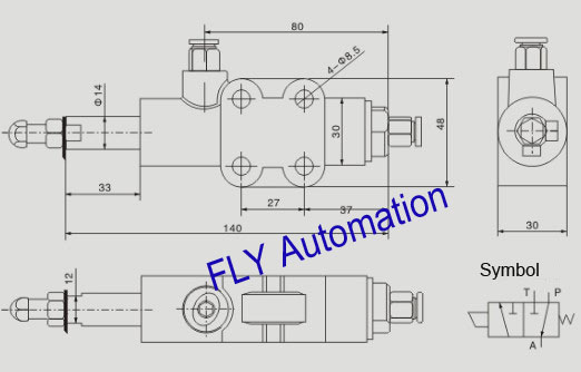 F223/2 way AluminumDump truck Hydraulic CAB controlLimiting valve 