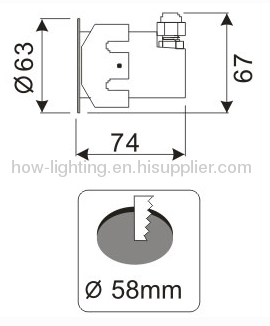 0.5W Aluminium LED Recessed Light IP68 with 5mm Straw LED