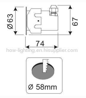 1W Aluminium LED Recessed Light IP68 with 1pc Cree XRC Chip