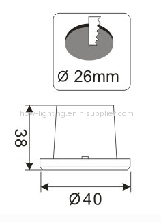 0.3W LED Recessed Light IP68 easy installation