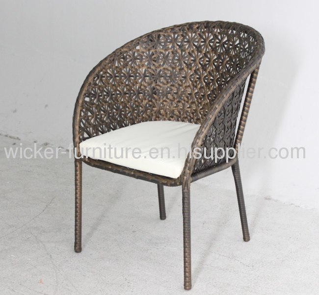 Patio rattan full hand weaving single chair