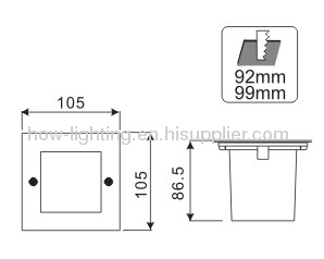 1.5W LED Recessed Light IP54 with Different Styles