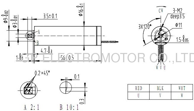 100000rpm Super High speed Slottless Brushless DC Motor compact design