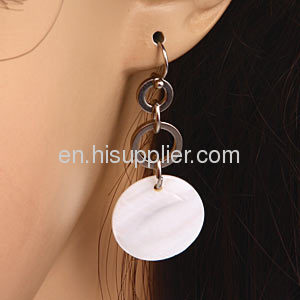 New Products For 2013 White Mother Of Pearl Sea Shell Earrings