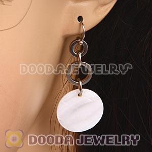 Latest Fashion Mother Of Pearl White Sea Shell Earrings Wholesale