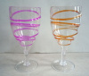 Plastic goblet with double colour big size