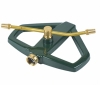 2 arm brass rotary sprinkler with zinc alloy base