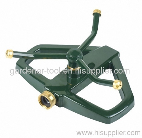 3 arm rotary water sprinkler with zinc base