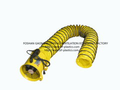 Portable ventilator and PVC exhausted flexible duct