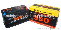 automobile battery 58815MF 12v 88ah