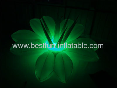 Giant Lighted Inflatable Flower For Stage Decoration