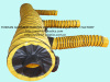 A complete set of yellow PVC ventilation duct for even air distribution