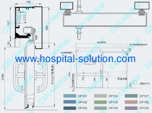 Medical Clean Room Equipment - Automatic Hermetic Sliding Door for Operating Theatre