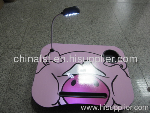 LED laptop table laptop desk and portable laptop with LED for pig design
