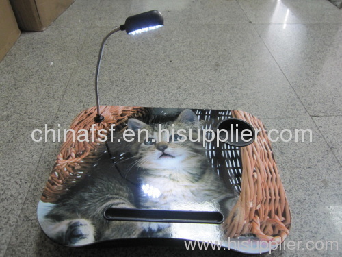 Cat design for laptop tray laptop table with led light laptop cushion