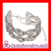 Cheap Trendy Costume Jewelry Bling Pave Crystal Chain Bracelet