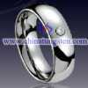 Tungsten CZ Stone Ring