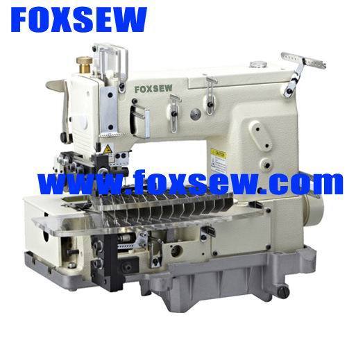 12-needle Flat-bed Double Chain Stitch Sewing Machine (tuck fabric seaming) FX1412PTV