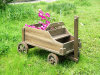 Wooden Wheel barrow flower pot