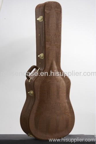 colorful acoustic guitar case hard PVC guitar bag wooden acoustic box wooden acoustic case